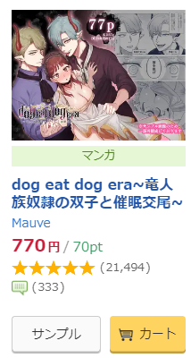 「dog eat dog era~竜人族奴隷の双子と催眠交尾~」DLsiteがるまに専売【クーポン使用で470円】